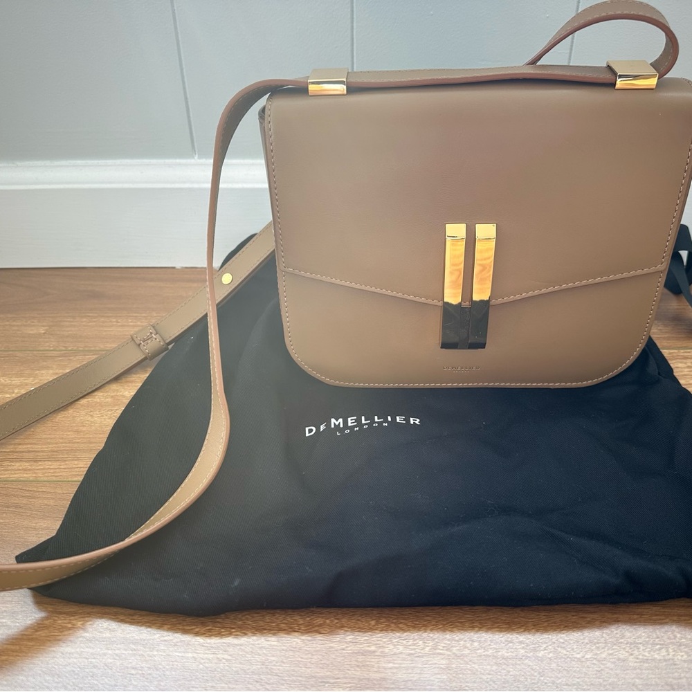 DeMellier Brown Crossbody Bag with Gold Hardware